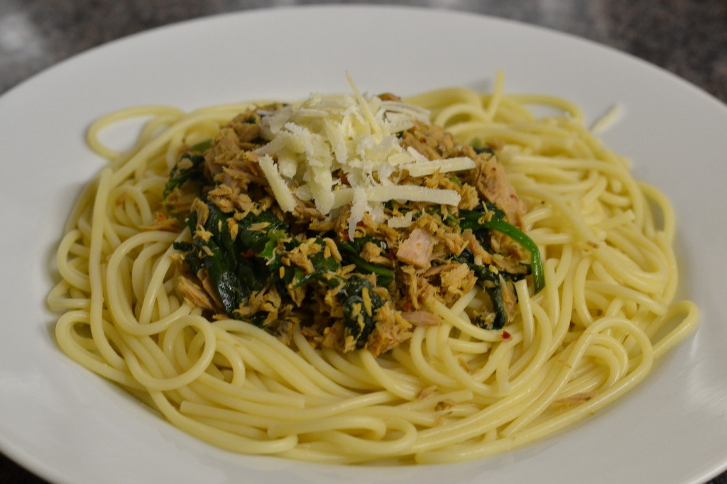 Tuna and Spinach Spaghetti - The Student Blogger