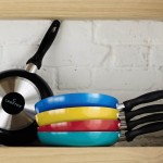 Coloured frying pans