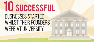 10 successful businesses started whilst their founders were at university [infographic]